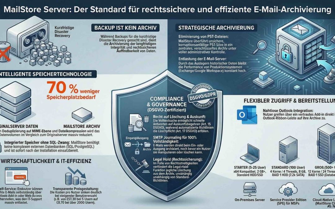 MailStore Server: Warum dein Unternehmen endlich ein echtes E-Mail-Archiv braucht (und kein einfaches Backup)