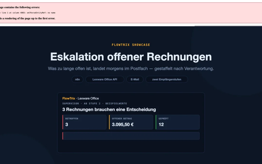 Eskalation offener Rechnungen