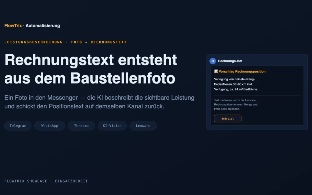 Leistungsbeschreibung aus Fotos