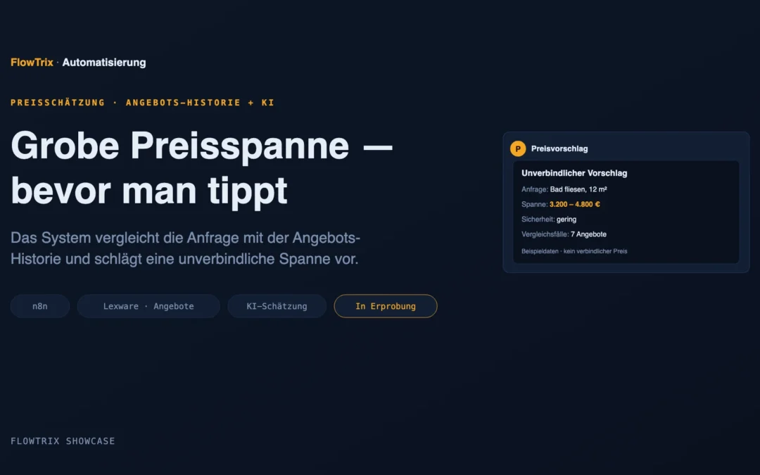 Intelligente Preisschätzung