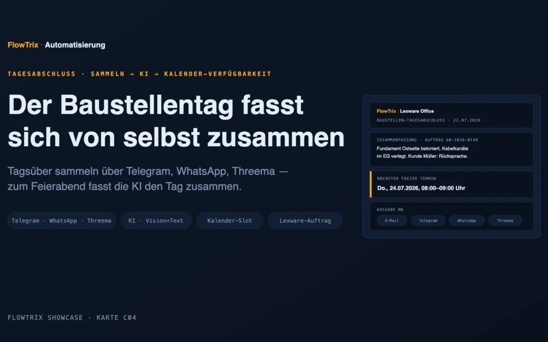 Baustellen-Tagesabschluss-Assistent