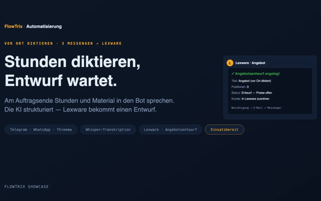 Sprachgesteuerte Vor-Ort-Rechnungsstellung